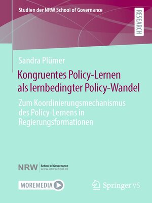 cover image of Kongruentes Policy-Lernen als lernbedingter Policy-Wandel